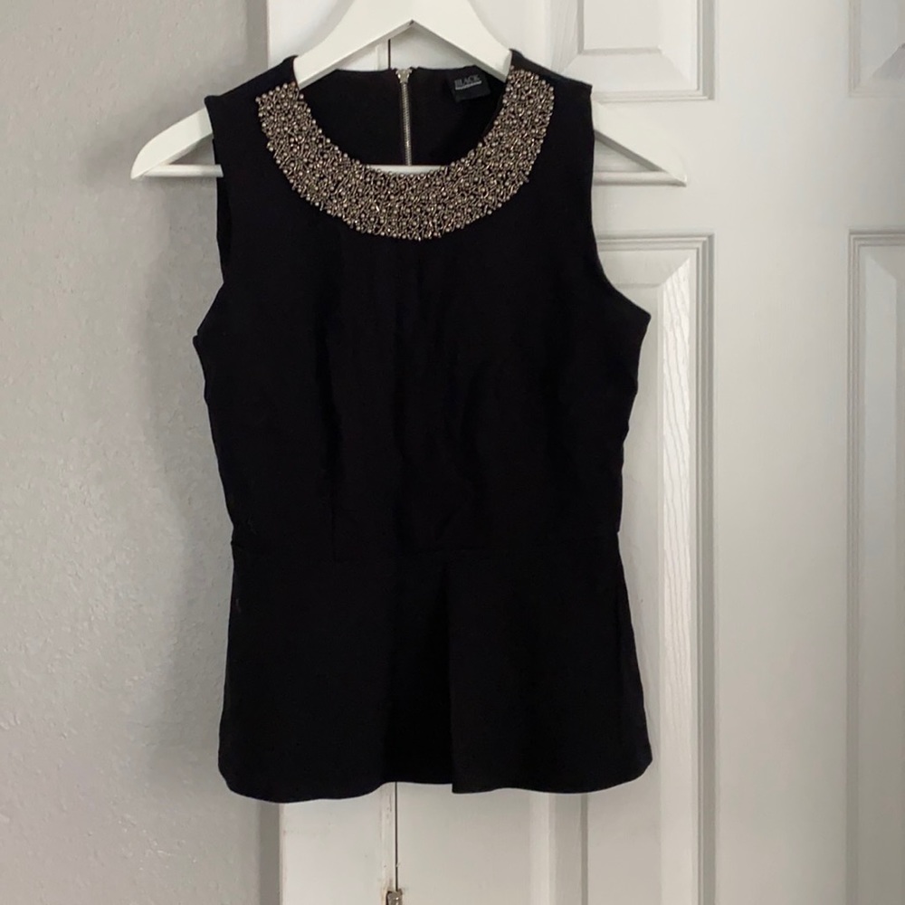 Black peplum top